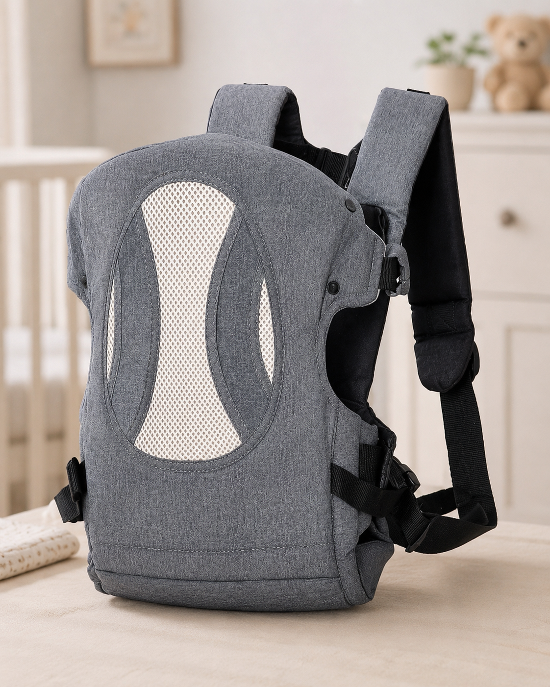 Baby Carrier with Breathable Mesh Back Support, Adjustable Baby Carrier with Waist Support, Multi Position Baby Carrier with Padded Shoulder Straps, Baby Carry Bag with Adjustable Safety Buckles