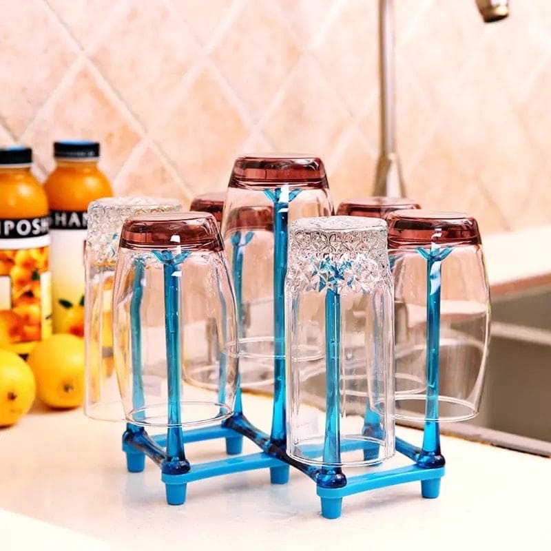 Foldable Glass Cup Holder, Acrylic Glass Stand Tree, Infant Toddler Feeding Glass Drying Rack, Water Mug Drainer Stand Tray, Retractable Cup Drying Rack, Simple Durable Water Mug Drainer Kitchen Organizer, Kitchen Countertop Drying Stand