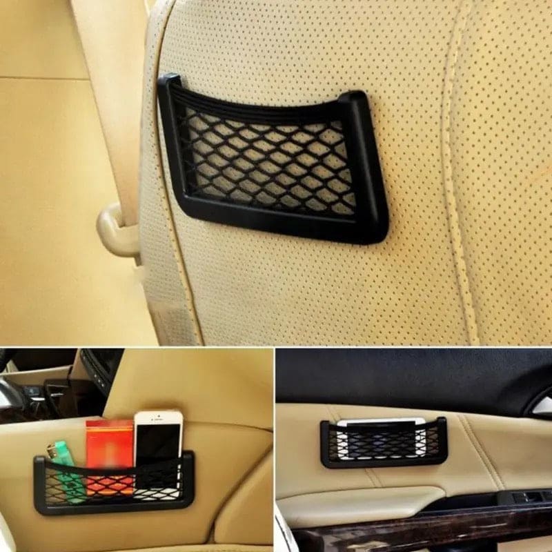 Car Net Storage Pocket, Universal Car Seat Mesh Pocket, Nice Car Network Side Back Pocket,  Mesh Netting Chart Pocket, Bus Hall Backrest Rear Cargo Net Framed, Multifunction Net Pocket Organizer