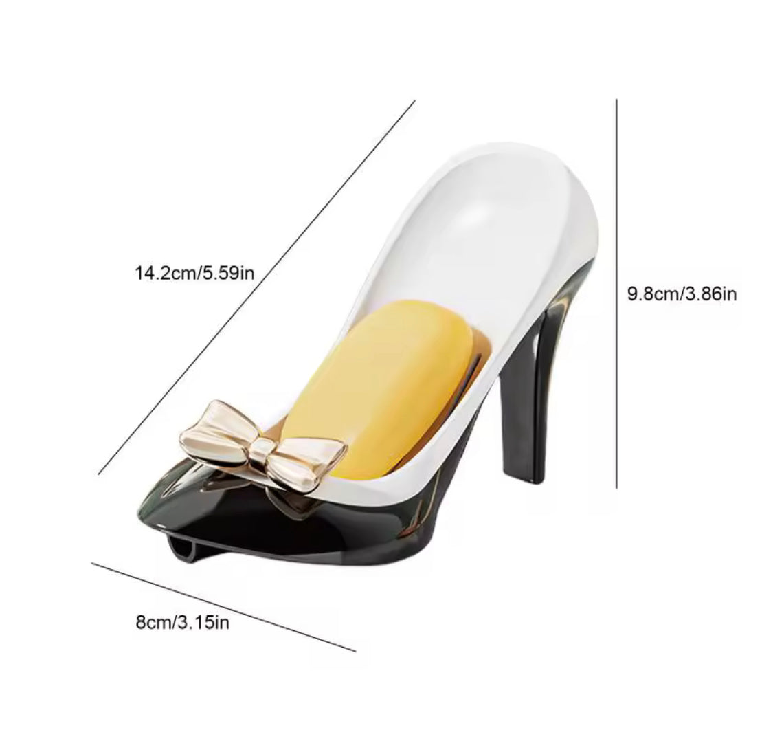 High Heel Shape Soap Holder, Bathroom Countertop Soap Box, Space Saving Soap Dish