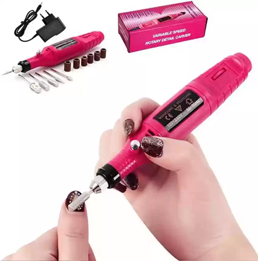 Electrical Nail Manicure Kit, 6 in 1 Nails Tool Kit, Nails Filer Kit, Multifunctional Nails Manicure Pedicure Tools Kit, Nails Acrylic Filer Tool