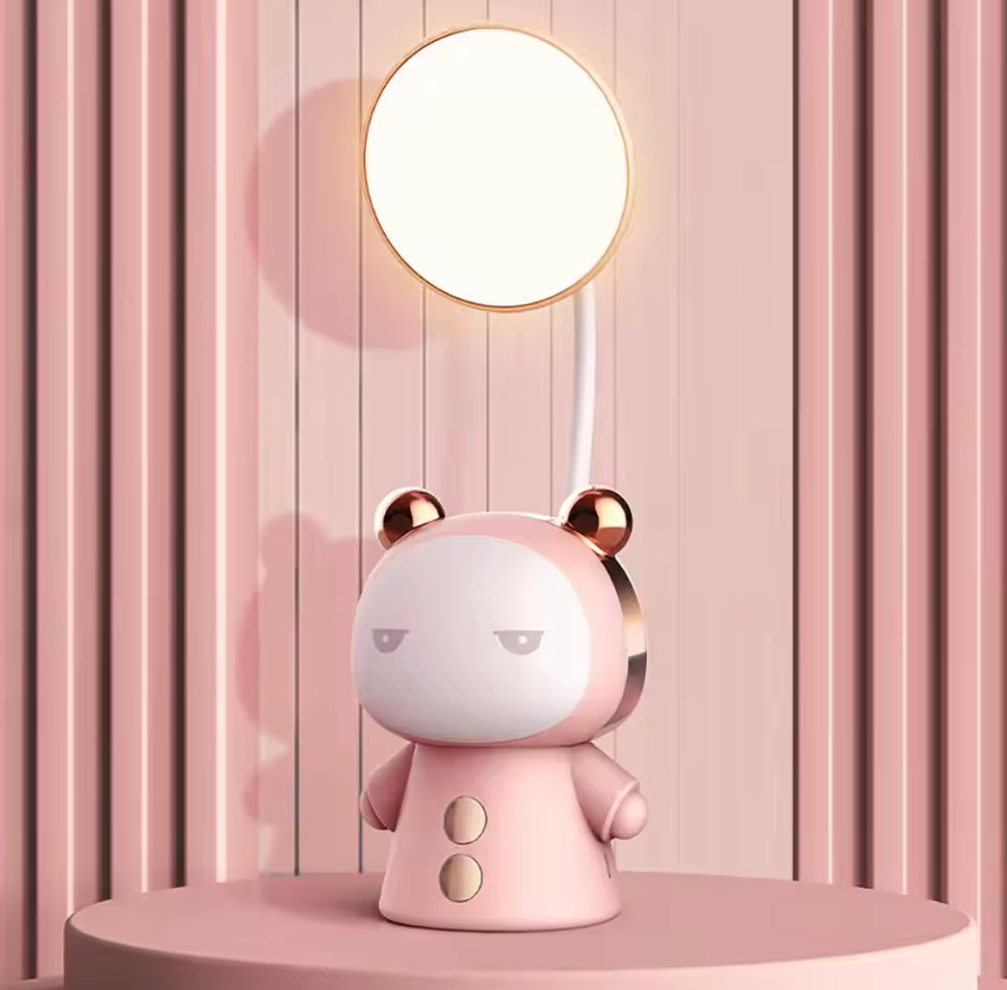 Rechargeable Dual Light Table Lamp, Flexible Cartoon LED Desk Lamp, Home Decor Desk Lamp