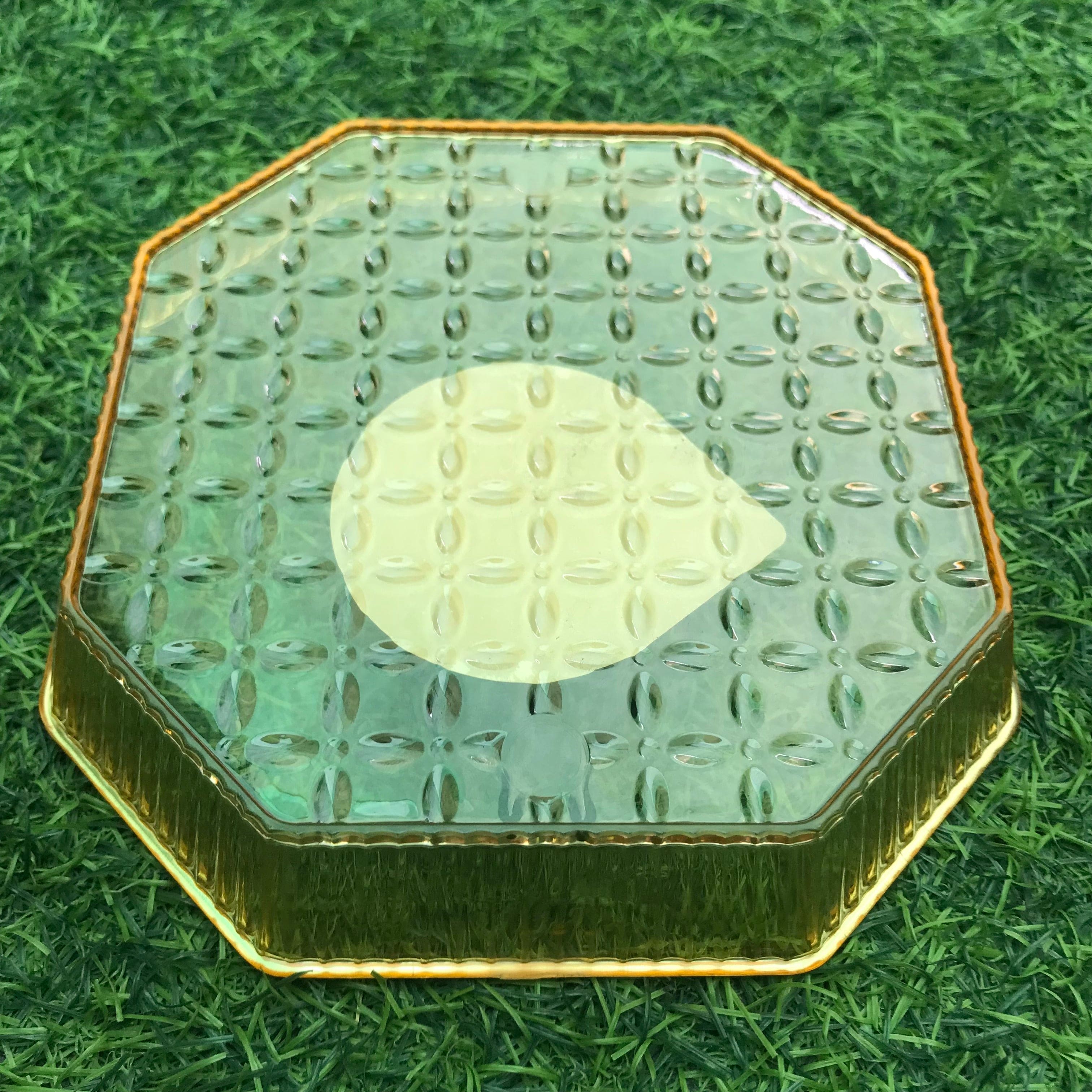 Acrylic Honeycomb Plate, Multipurpose Food Serving Plate, Baby Food Serving Table Plate, Transparent Reusable Food Serving Dishes