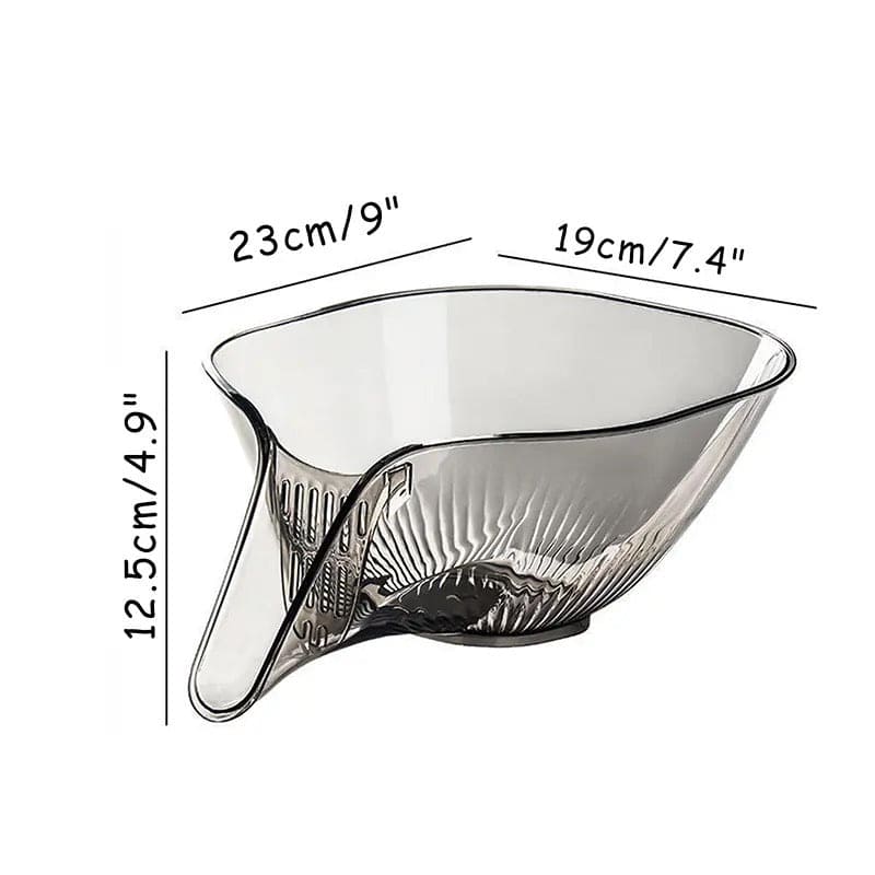 Multifunctional Drain Funnel Bowl, Household Creative Food Washing Basket, Transparent Washing Fruit Plate, Kitchen Gadget Cleaning Tool, Creative Dry Wet Separation Drain Bowl, Strainer Basket Drain Bowl with Funnel
