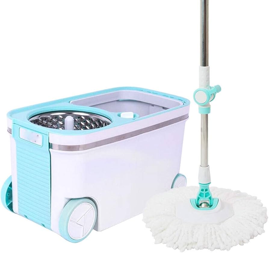 Automatic Rotation Magic Mop Bucket, Bus Style Floor Cleaning Mop, Microfiber Mop Bucket Cleaning Set