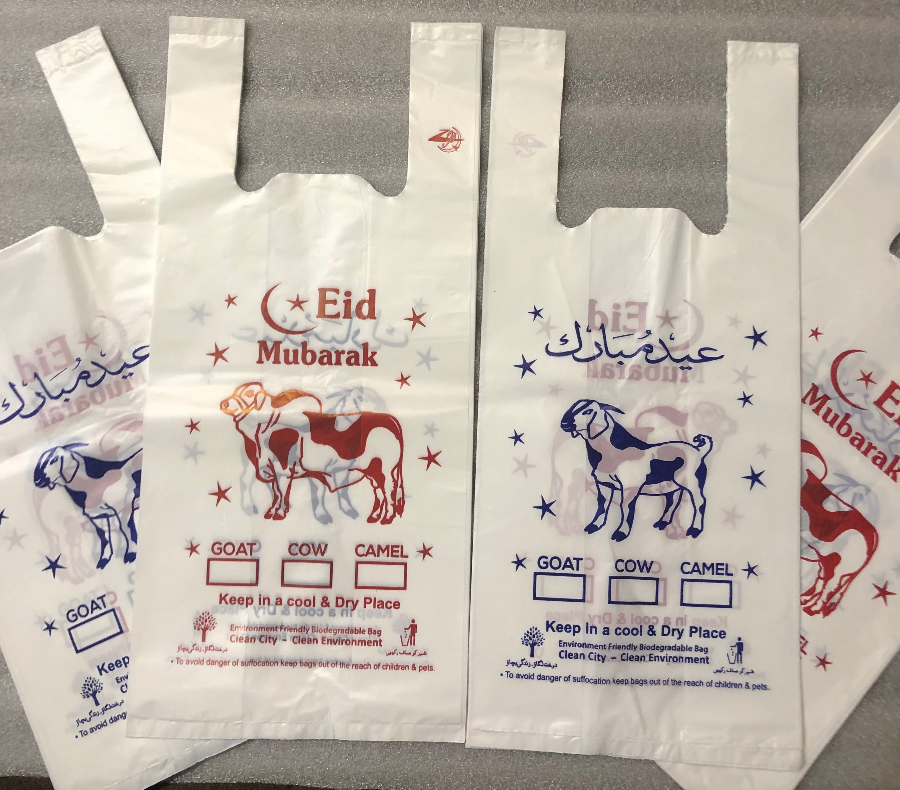 Bakra Eid Meat Bags, Disposable Shoppers, Meat Plastic Bags