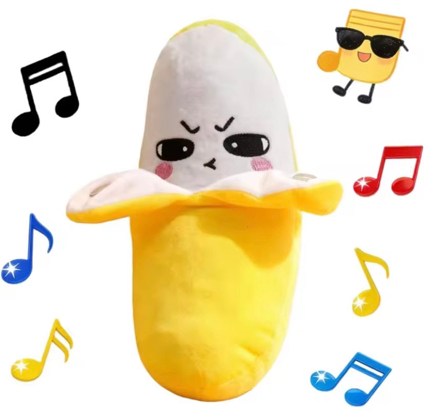 Musical Banana Plush Toy, Interactive Musical Sensory Toy, Musical Soft Children Plush Toy, Cute Motion Sensor Fruit Toy