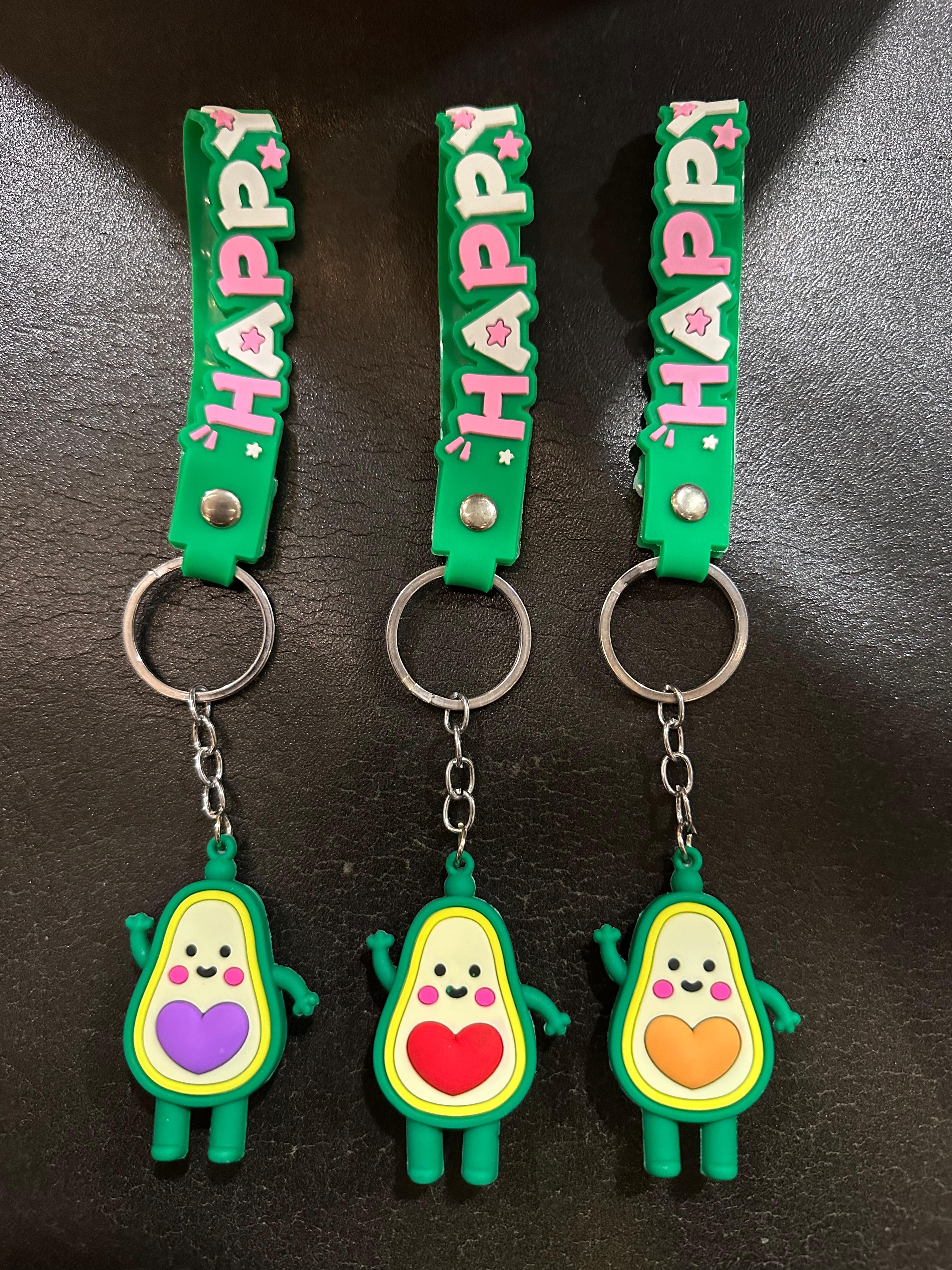 Set Of 3 Cute Anime Keychains, Kawai Cartoon Hanging Keychains, Cute Doll Ornament Keychains