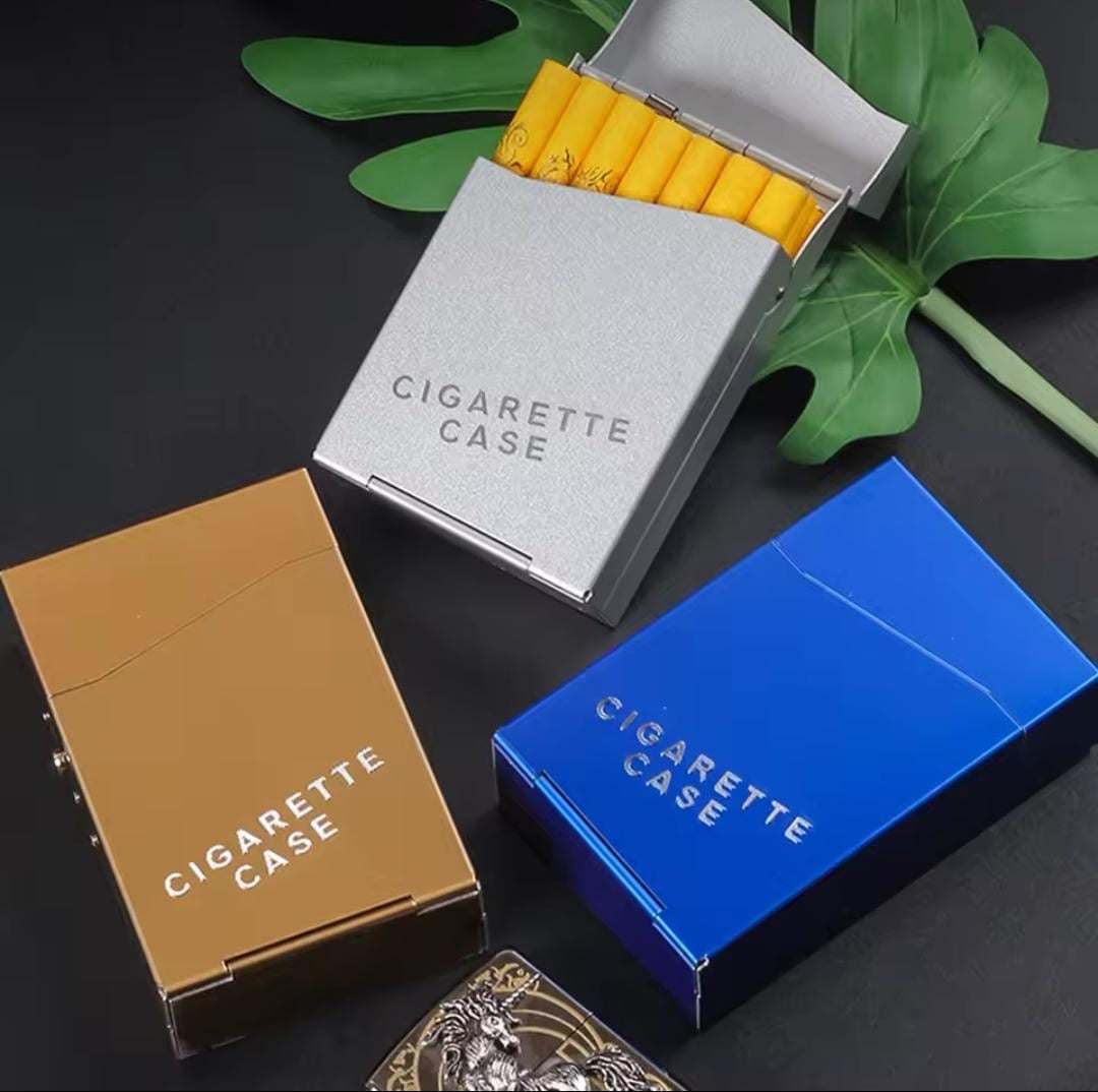 Aluminium Alloy Cigarette Boxes, Portable Smoking Tool, Expandable Cigarette Case, Cigarette Storage Container