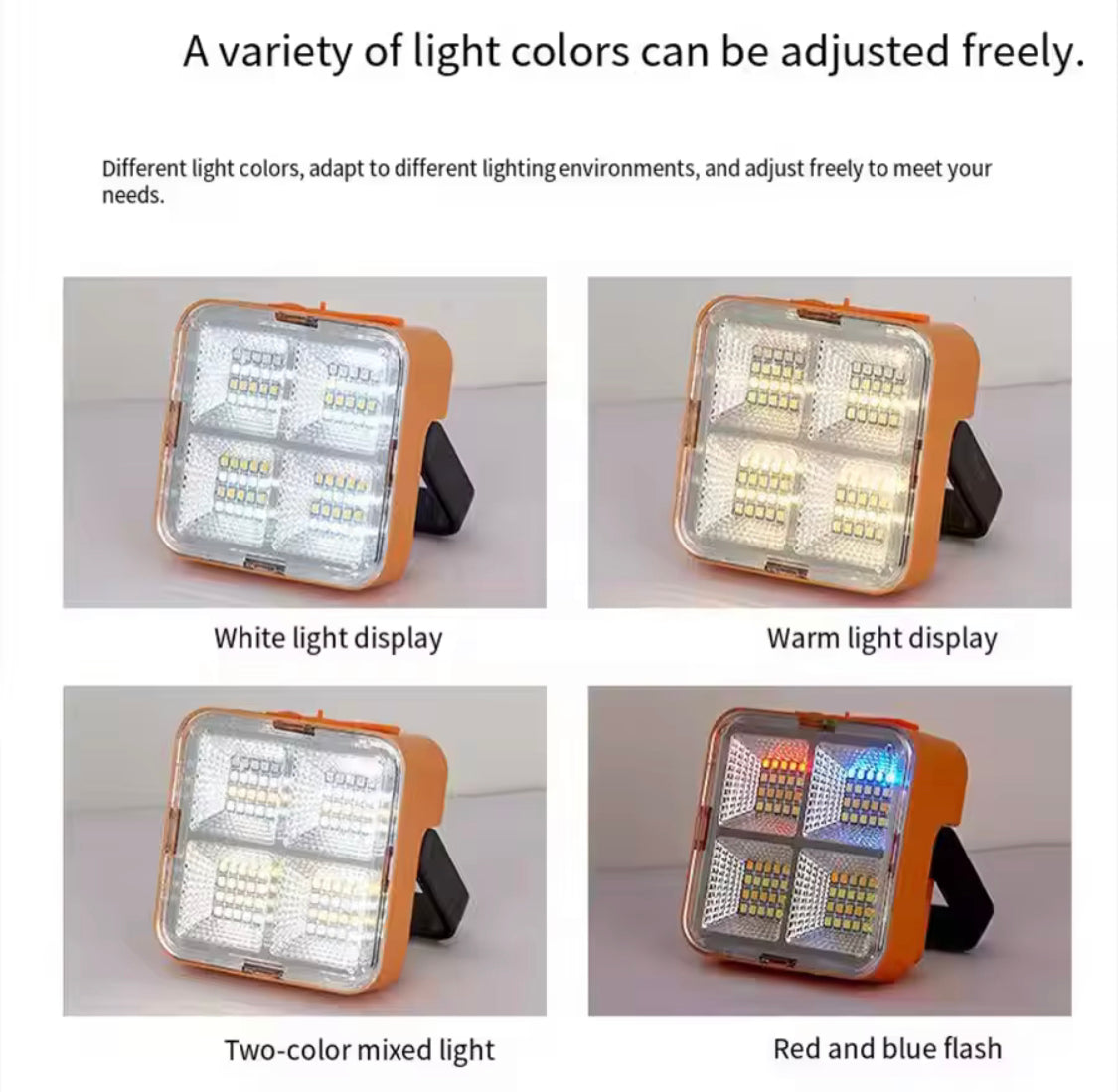 Rechargeable Outdoor LED Solar Floodlight, 500W Spotlight With Mobile Charging Pot, Camping Solar Light, Emergency Lamps Work Light, Handheld Flashlight Outdoor Tent Camping Lamp