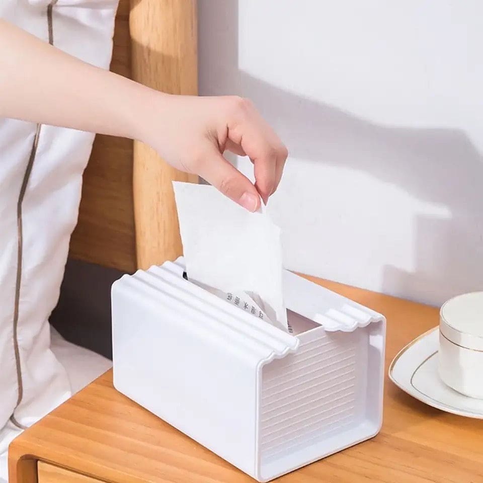 Funky Facial Tissue Box, Wall Mounted Napkin Holder, Self Adhesive Simple Paper Shelf, Nordic Luxury Tissue Box, Rectangular Plastic Tissue Paper Holder, Tissue Storage Box with Storage Shelf, Folded Hand Towel Dispenser
