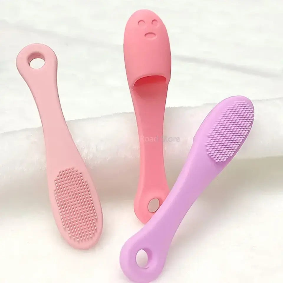 Silicone Nose Finger Brush, Facial Pore Cleaning Brush, Double-side Massage Brush, Soft Nose Head Wash Brush, Beauty Skin Care Clean Tool, Face Nasal Scrubbing Brush, Multi Use Cleaning Brush