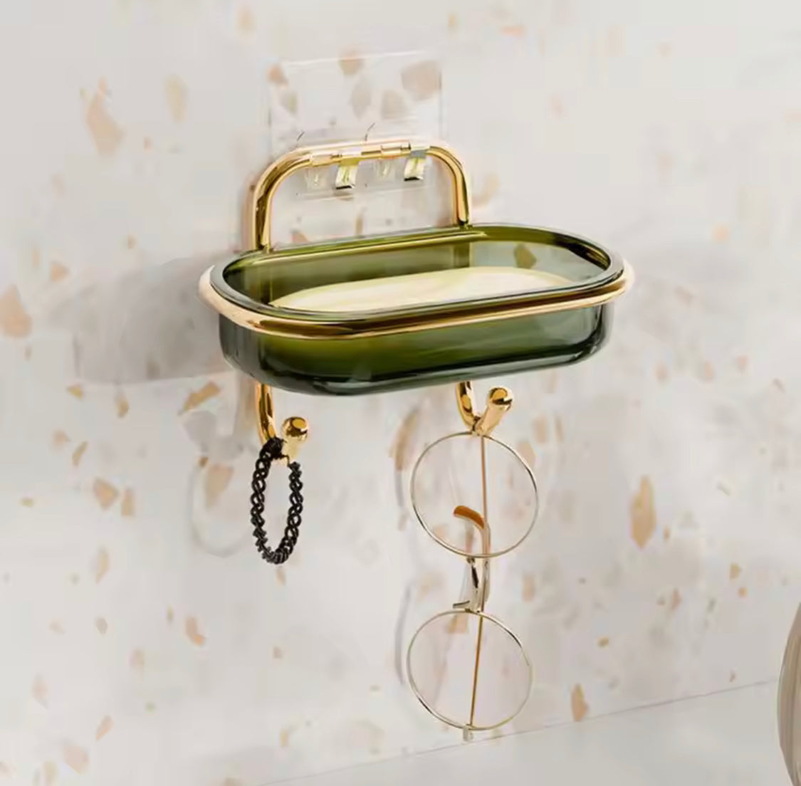 Easy Drainage Soap Dish, Wall Adhesive Soap Dish, Luxury Bathroom Design Soap Tray