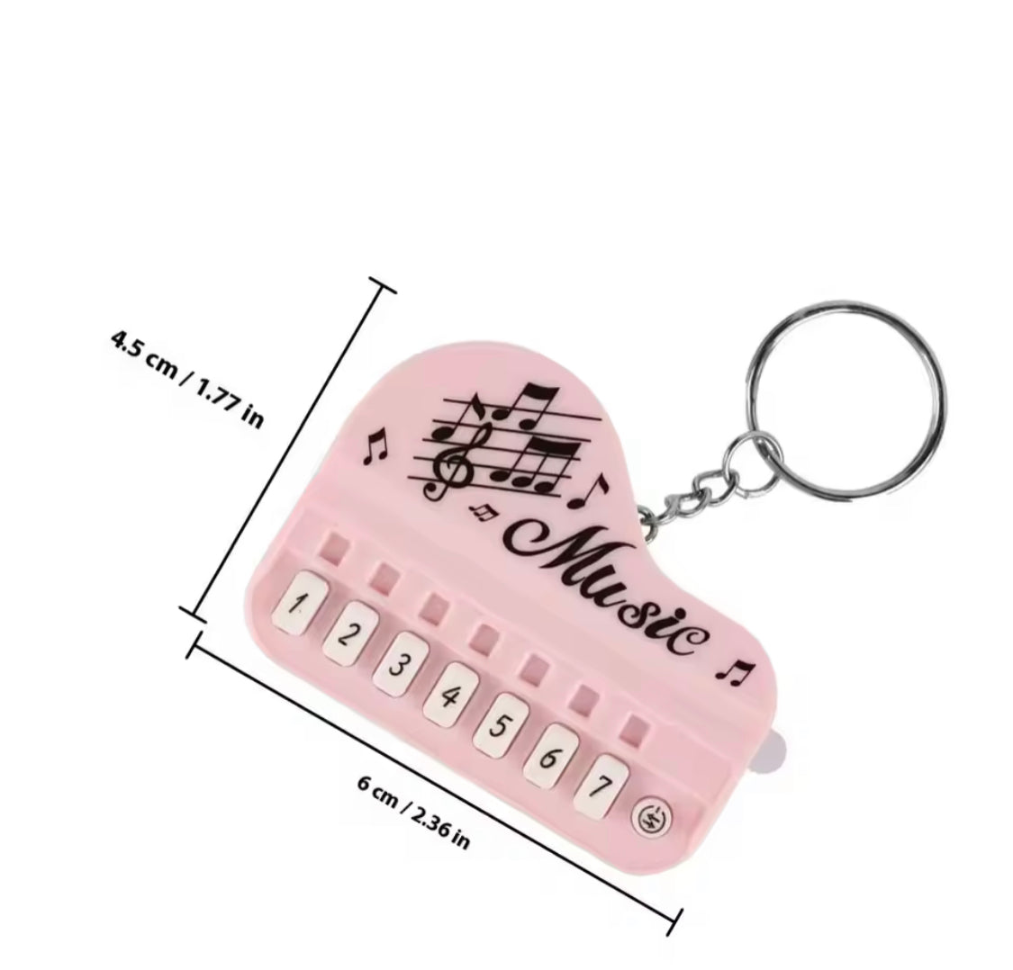 Mini Piano Keychain, Musical Instrument Keyboard Keychain, Compact Travel Piano Keychain Toy
