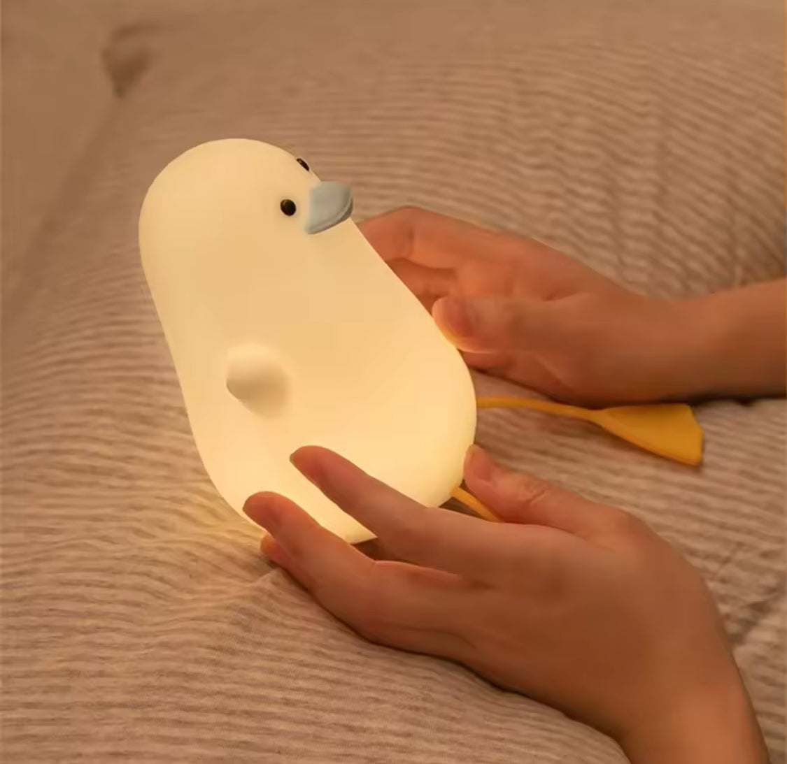 Cute Duck Led Night Lamp, USB Rechargeable Silicone Touch Lamp, Cute Warm Night Light, Duck Lamp For Room Decoration