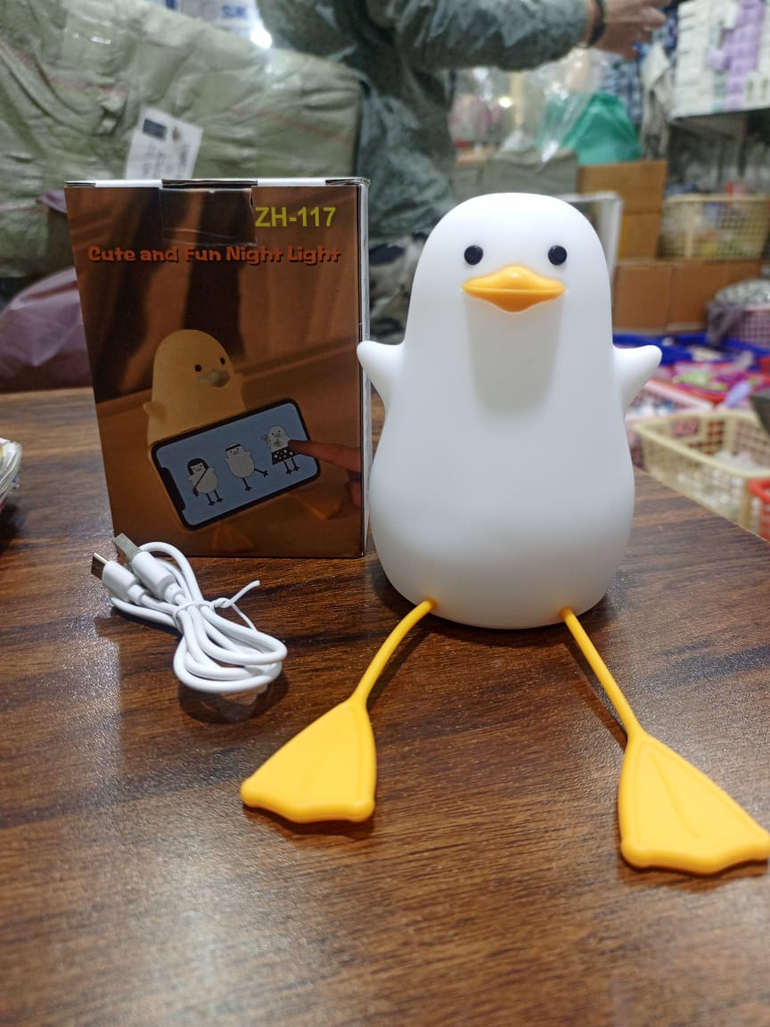 Cute Duck Led Night Lamp, USB Rechargeable Silicone Touch Lamp, Cute Warm Night Light, Duck Lamp For Room Decoration