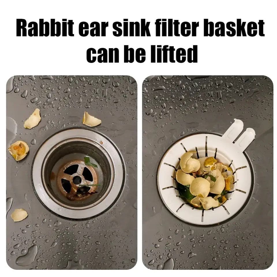 Rabbit Sink Drain Basket, Cartoon Cute Rabbit Sink Strainer, Kitchen Sink Food Catcher, Bathroom Floor Drains Hair Catcher, Multifunctional Creative Home Tool, Anti-odor Sink Drainage Basket, Portable Drainage Sink Strainer