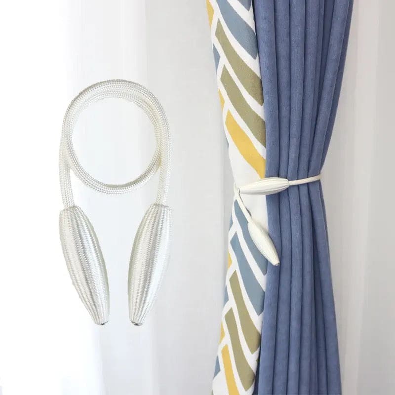 Set Of 2 Twist Curtain Magnet, Arbitrary Shape Strong Curtain Tieback, Hanging Belts Ropes, Curtain Hooks Cilp, Room Accessories, Twist Magnetic Curtain Buckle