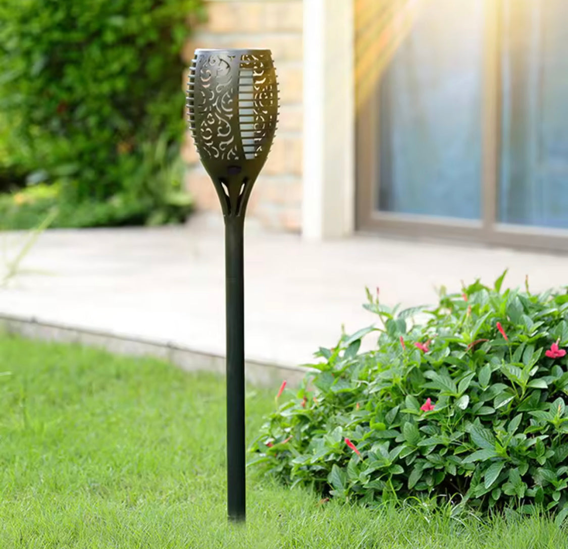 Outdoor Garden Solar Flickering Flame Light, Garden Yard Lamp, LED Garden Torch Lights