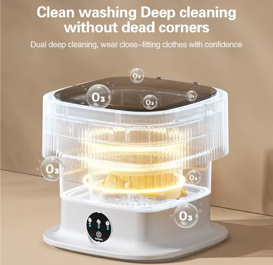 11L Collapsible Portable Washing Machine, Bucket Type Laundry Clothes Washer, Portable Turbo Washer For Travel, Lightweight Collapsible Bucket Washing Machine