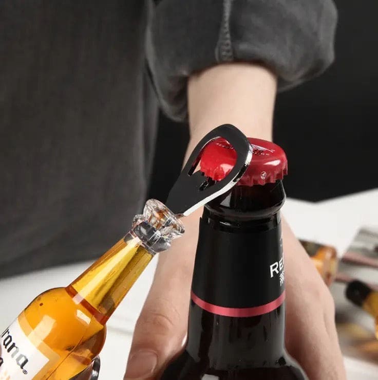 Mini Bottle Opener, Magnetic Fridge Bottle Opener, Mini Home Beverage Bottle Opener, Refrigerator Magnetic Tape Driver, Creative Bottle Opener Wine, Fridge bottle opener Refrigerator Magnets