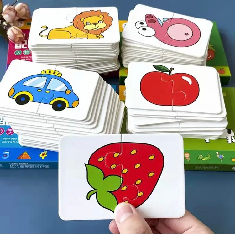 Montessori Toddler Card Matching Game, Early Education Puzzle Toys, Kid Training Gift