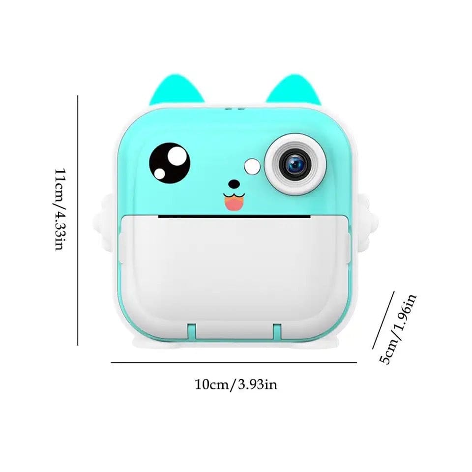 Cat Camera Printer, Children Instant Print Camera, Kids Photography Digital Photo Camera, 2-in-1 Portable Digital Camera, Pocket Printer With Thermal Paper Roll, Mini Bluetooth Photo Printer Camera