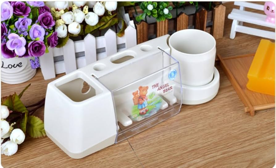 5 Solt Toothbrush Holder Storage Box, Bathroom Shelf Toothbrush Storage Rack, Family Bath Toothpaste Storage Rack