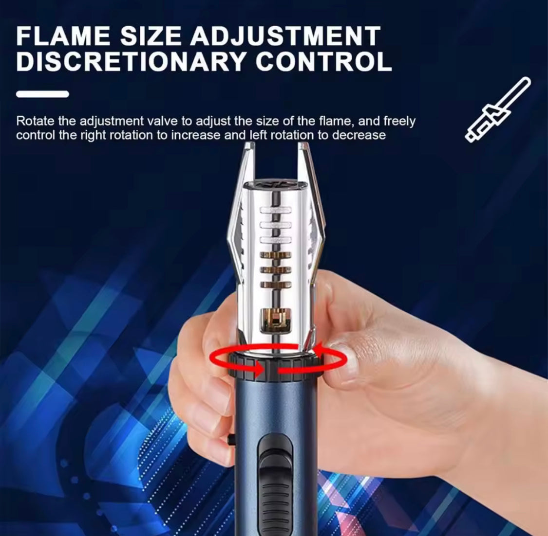 Refillable Cigar Torch Lighter, Kitchen Flame Ignition Lighter, Refillable Jet Turbo Gas Lighter, Cigar Cigarettes Lighters, BBQ Candle Baking Inflatable Storm Flame Smoking Gadget