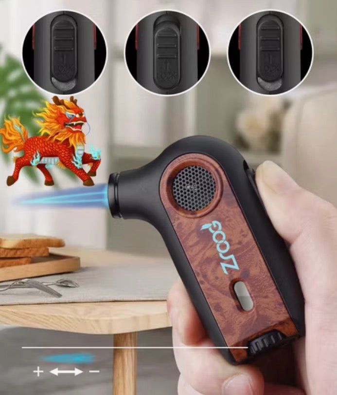 Portable Windproof Jet Flame Lighter, Refillable Butane Pocket Lighter, Portable Butane Flame Lighter