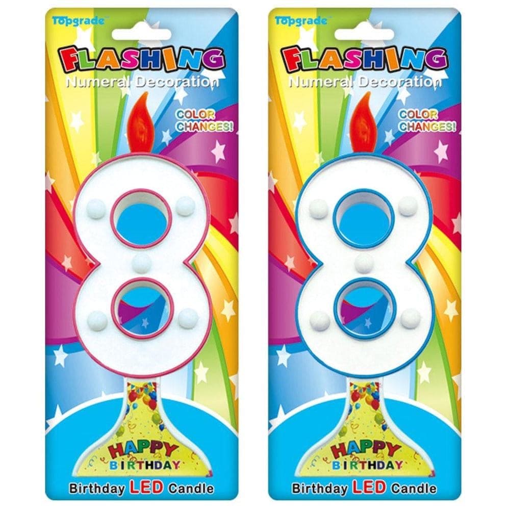 Birthday Flashing Candles, LED Birthday Candles, Numerical Cake Decorations Candles, Colorful Cake Topper Numbering Candles, Multicolor Flashing Cake Candles