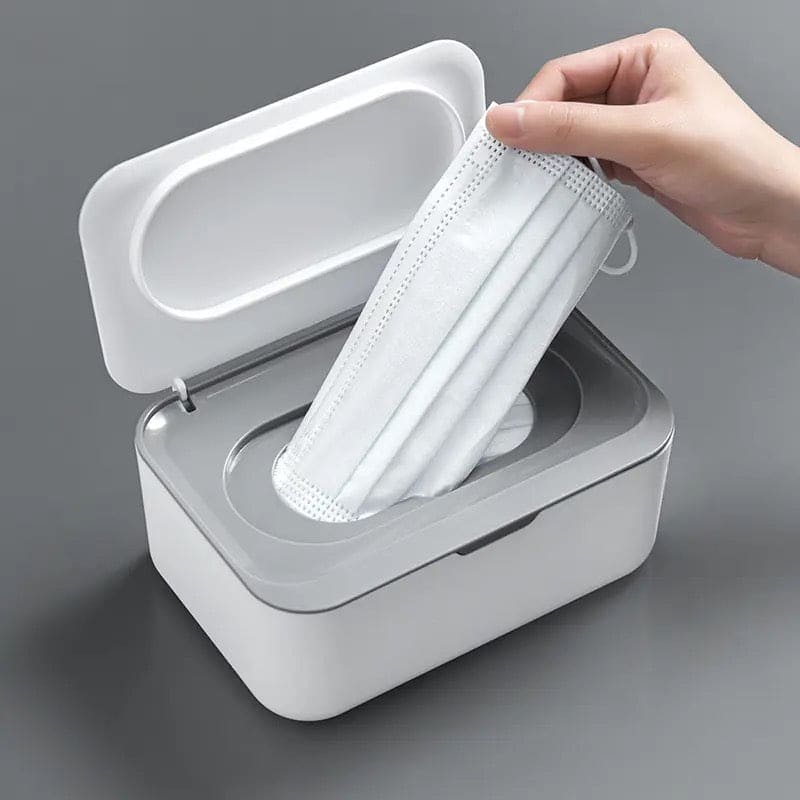 Wipes Storage Box With Lid, Desktop Tissue Dispenser, Home Office Mask Storage Box, Dustproof Wipes Respirator Dispenser, Home Car Napkin Holder, Home Napkin Organizer, Paper Towel Dispenser, Baby Wipes Dispenser, Large Tissue Box Holder