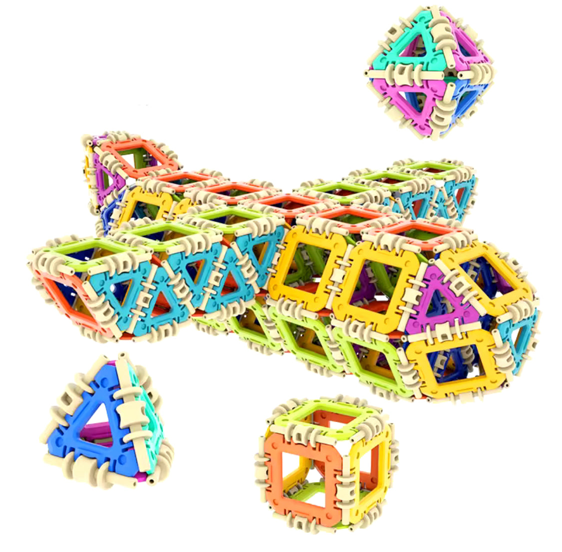 80 Pcs Buckle Building Blocks Toy, Three Dimensional Thinking Puzzle Toys, Puzzle Assembling Children Educational Toy