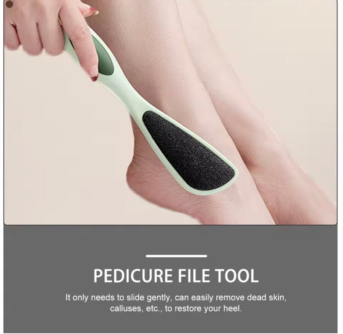 Double Sided Foot File Callus Remover, Dual sided Pedicure Trimmer With Long Handle, Portable Foot Dead Skin Remover Care Tool, Hard Skin Removers, Callus Dead Skin Remover, Anti Slip Handle Pedicure Tool