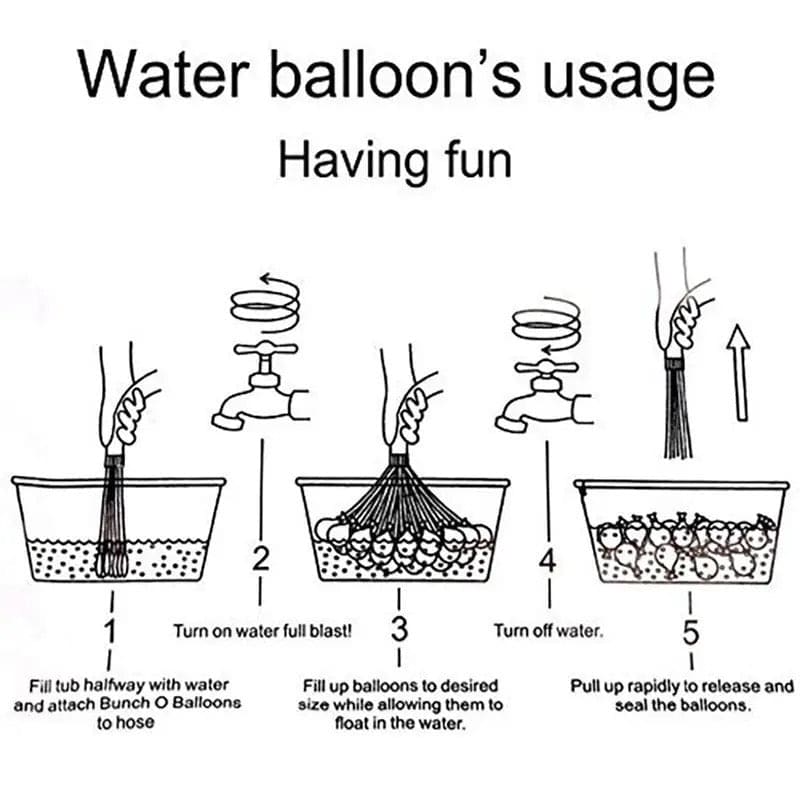 Magic Water Filling Balloon, 111 Pcs Water Balloons Bomb, Children Water War Game Kit, Latex Water Balloon Outdoor Toy, Water Balloon For Summer Toy, Rapid Filling Water Balloon