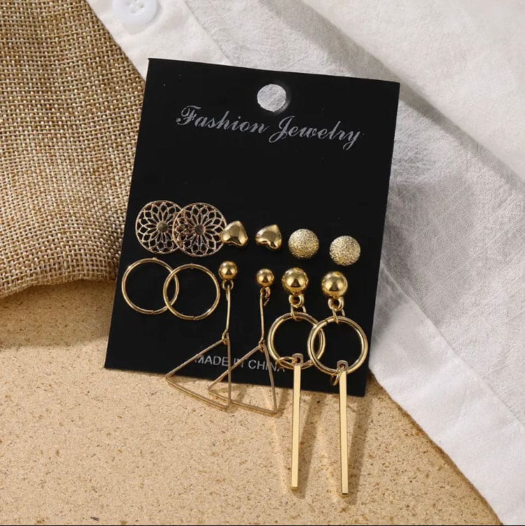 Set Of 8 Multi Stud Earrings, Big Hoop Tassel Drop Pearl Earrings, Drop Jewellery Ear Stud Earrings, Dangle Assorted Earrings For Woman Girl