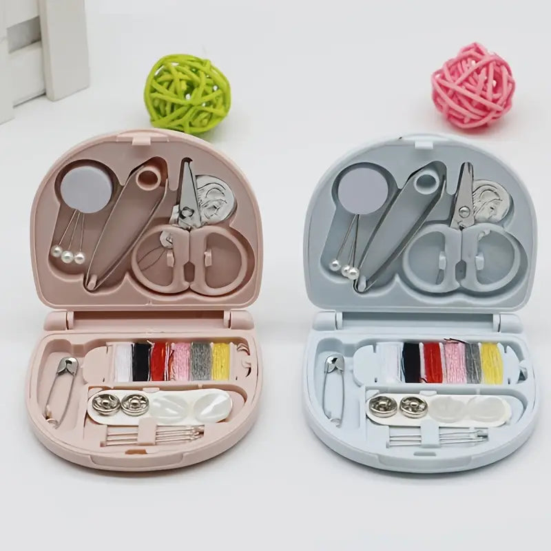 Mini Sewing Kit With Thread Organizer, Portable Stitching Set, Travel Friendly Sewing Essentials Set, Handy Sewing Repair Box