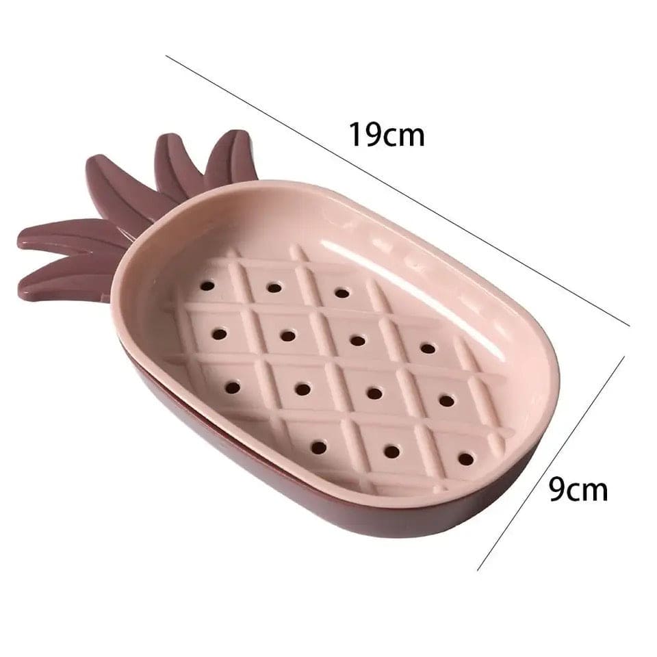 Pineapple Drain Soap Dish, Double Layer Fruity Soap Box, Bathroom Soap Dish