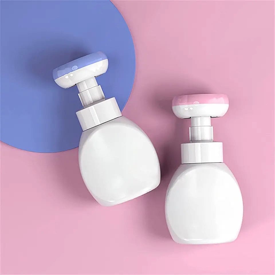 Children Soap Dispenser, Flower Shaped Foam Dispenser, Flower Stamp Foaming Hand Dispenser For Kids, Pump Container Foaming Bottle Liquid, tamp Hand Soap for Kitchen Bathroom, Petal Mousse Foam Hand Soap