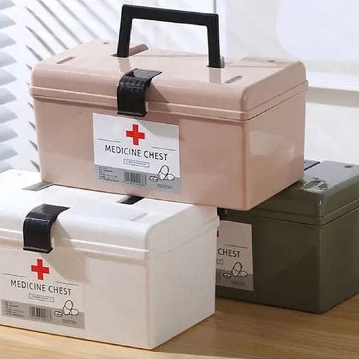 Medicine Cabinet Organizer, Household Large Capacity Medic Box, Portable First Aid Kit Emergency Box, Family Nursing Medicine Box, Dormitory Baby Medicine Storage Box