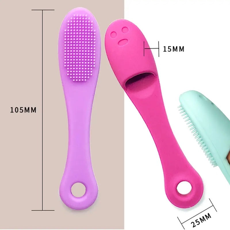 Silicone Nose Finger Brush, Facial Pore Cleaning Brush, Double-side Massage Brush, Soft Nose Head Wash Brush, Beauty Skin Care Clean Tool, Face Nasal Scrubbing Brush, Multi Use Cleaning Brush