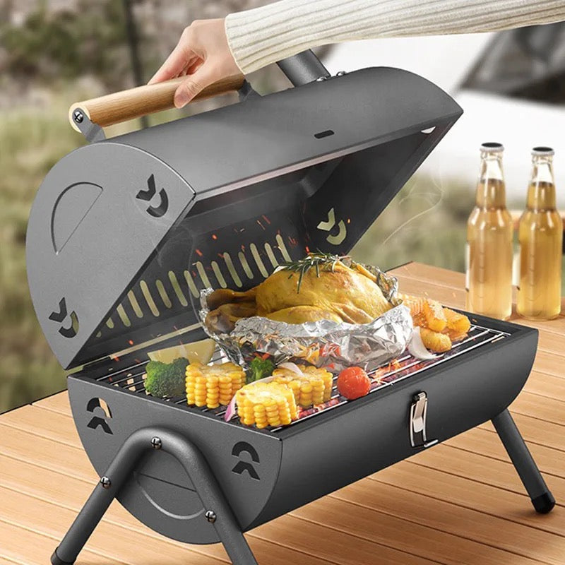 Outdoor BBQ Grill, Dual-Purpose Barbecue Grill, Foldable Camping Grill