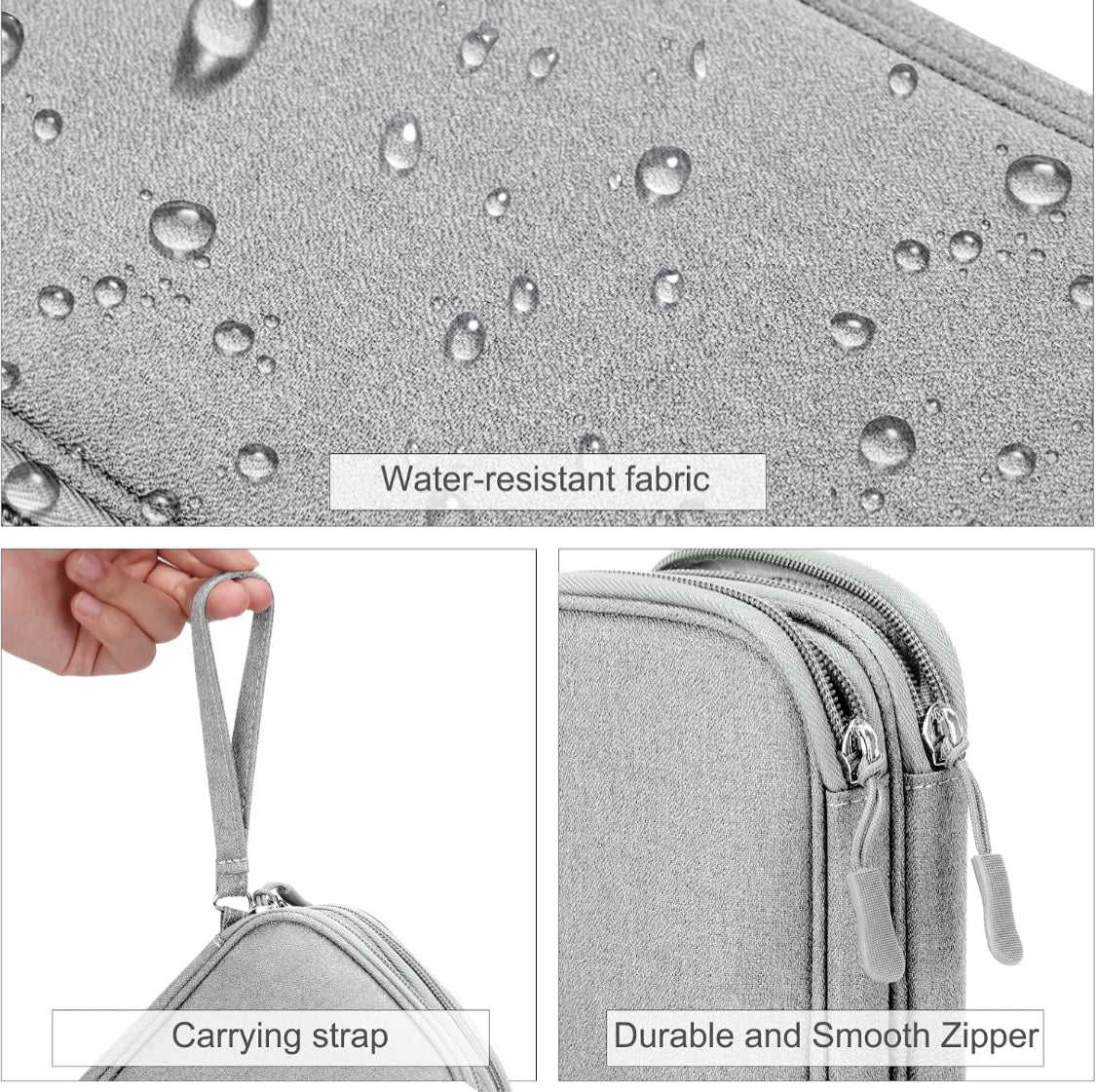 Double Layer Travel Cable Organizer Pouch, Waterproof Electronic Organizer Bag, Electronic Accessories Storage Bag