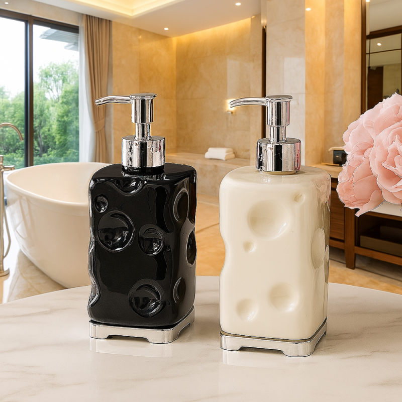 Reusable Plastic Bathroom Soap Dispenser, Press Type Refillable Wash Dispenser Bottle, Leakproof Clear Hand Pump Dispenser, Kitchen Bathroom Countertop Soap Containers