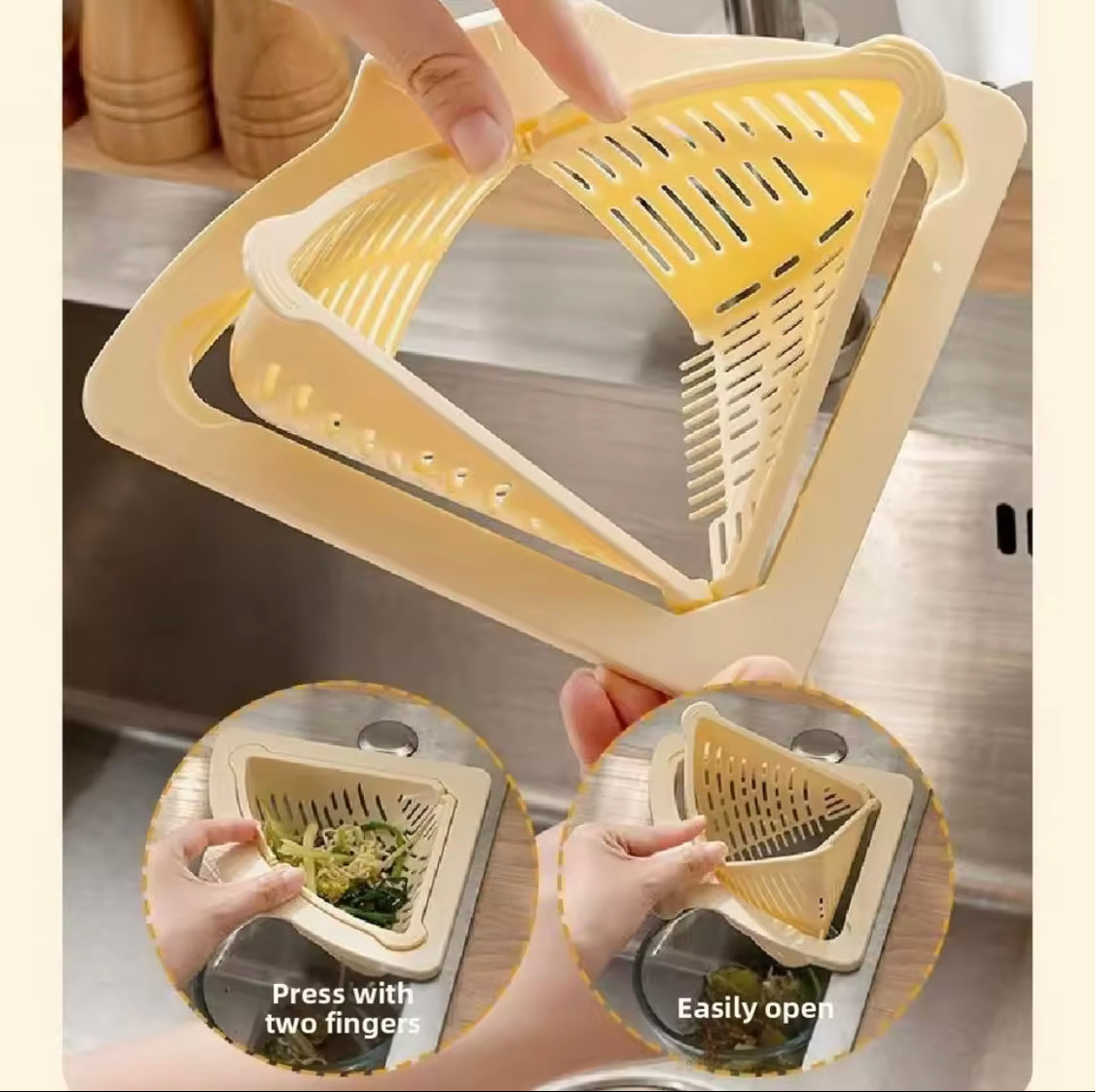 Magnetic Drain Filter Basket, Sink Corner Rack Strainer, Detachable Si ...