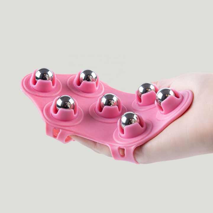 7 Ball Palm Shaped Hand Held Massager, Neck Roller Ball Massager, Portable Health Care Massage Instrument