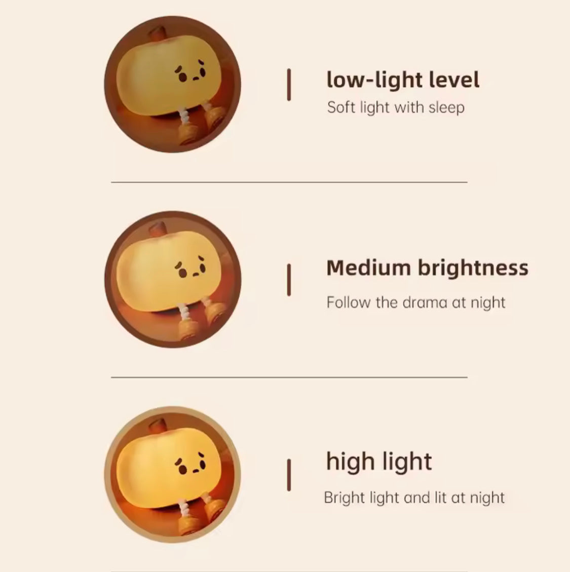 Halloween Pumpkin Night Light Lamp, Cute Pumpkin LED Lamp, Rechargeable Silicone Kids Pumpkin Lamp, Pumpkin Shaped Lamp For Decor