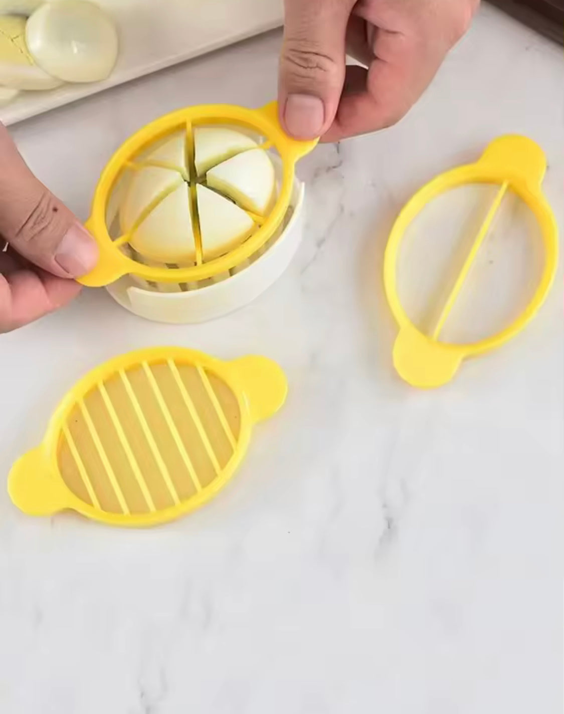 3 In 1 Multifunctional Eggs Slicer Tool, Boiled Egg Slicer, Soft Food Slicing Cutter