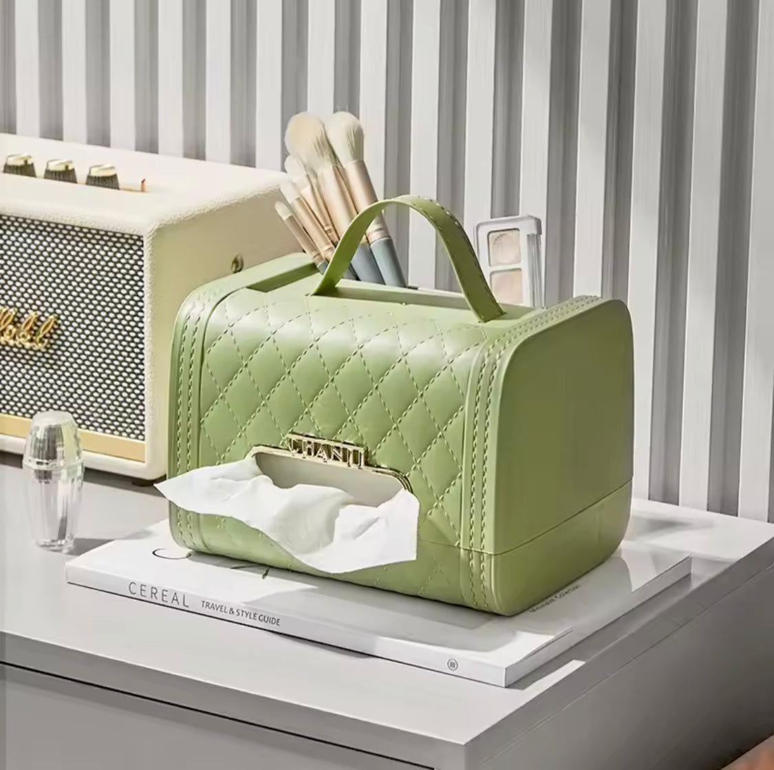 Handbag Shaped Tissue Box, Leather Bag Tissue Box Container, Leather Bag Napkin Container, Luxury Design Tissue Box Holder