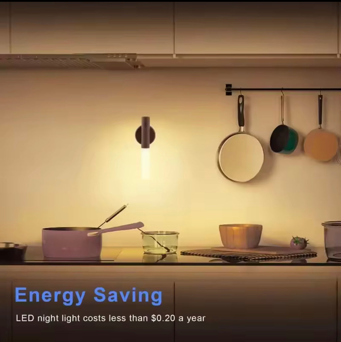 Smart Motion Sensor Night Light, LED Rechargeable Magnetic Wall Lamp, Portable Hallway LED Night Light